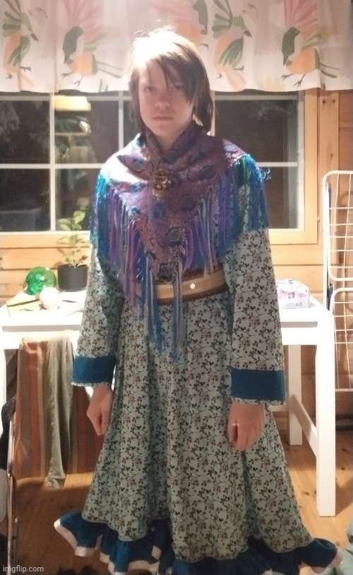 Me in teh traditional sámi girls dress :3 | made w/ Imgflip meme maker