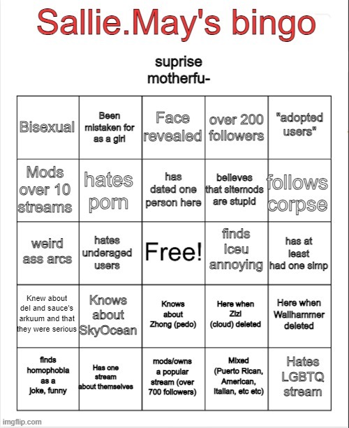 enjoy | image tagged in sallie may's bingo | made w/ Imgflip meme maker