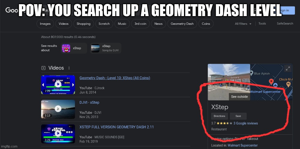 ..? | POV: YOU SEARCH UP A GEOMETRY DASH LEVEL | image tagged in gaming,geometry dash,memes | made w/ Imgflip meme maker