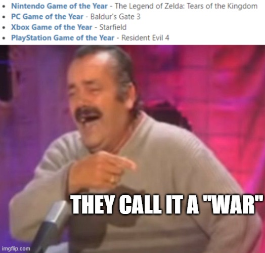 Console War 2023 | THEY CALL IT A "WAR" | image tagged in console wars | made w/ Imgflip meme maker