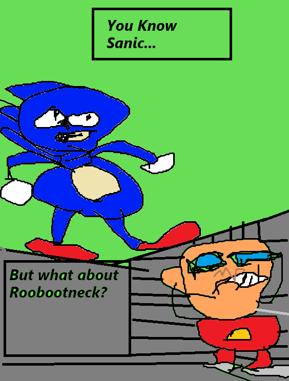 Sanic and Roobootneck Blank Meme Template