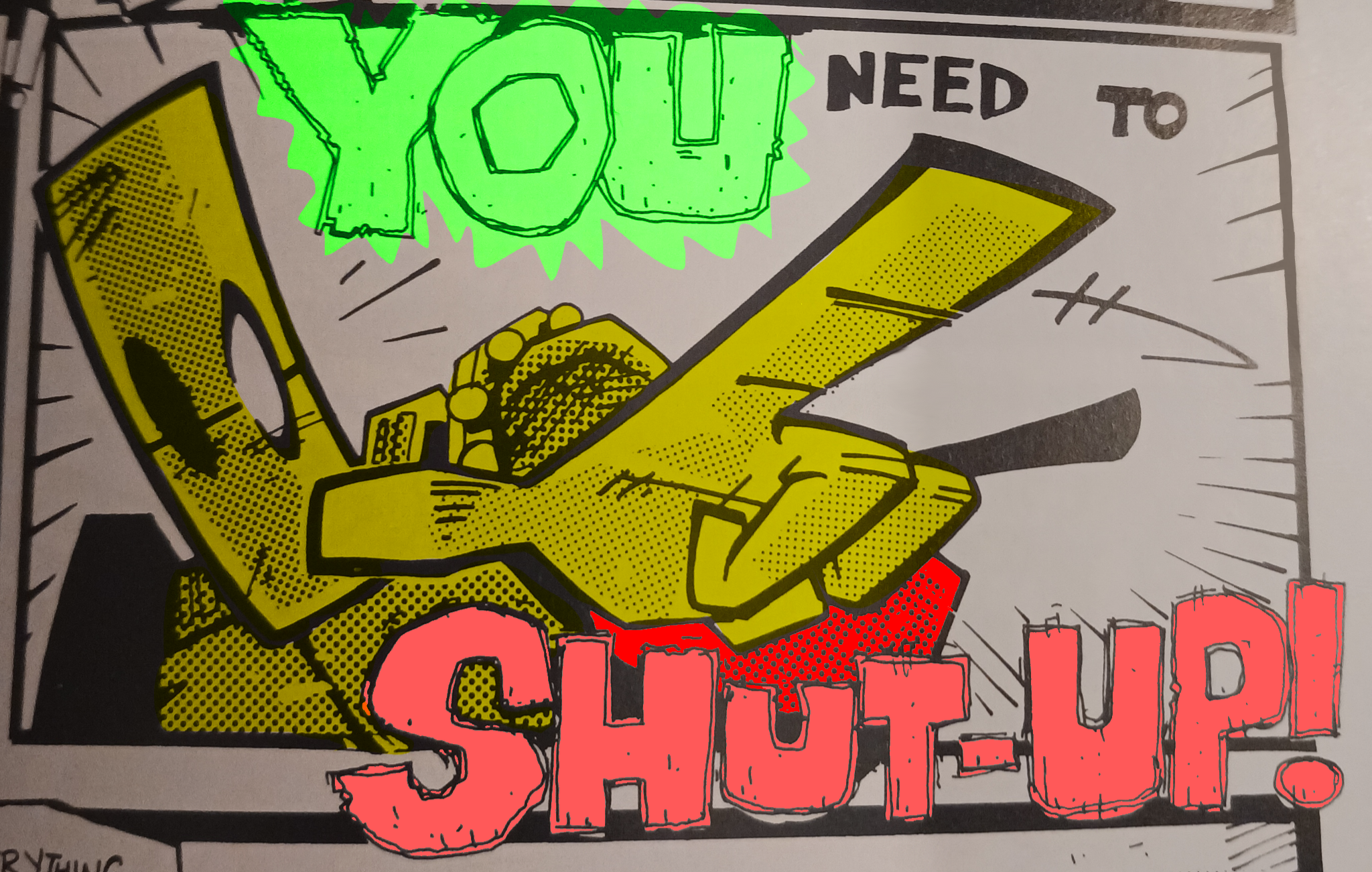 You need to shut up Blank Meme Template