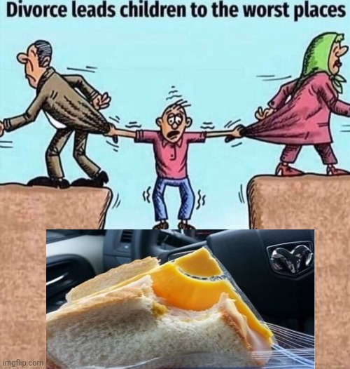 A sandwich made like that | image tagged in divorce leads children to the worst places,sandwich,failure,sandwiches,memes,meme | made w/ Imgflip meme maker