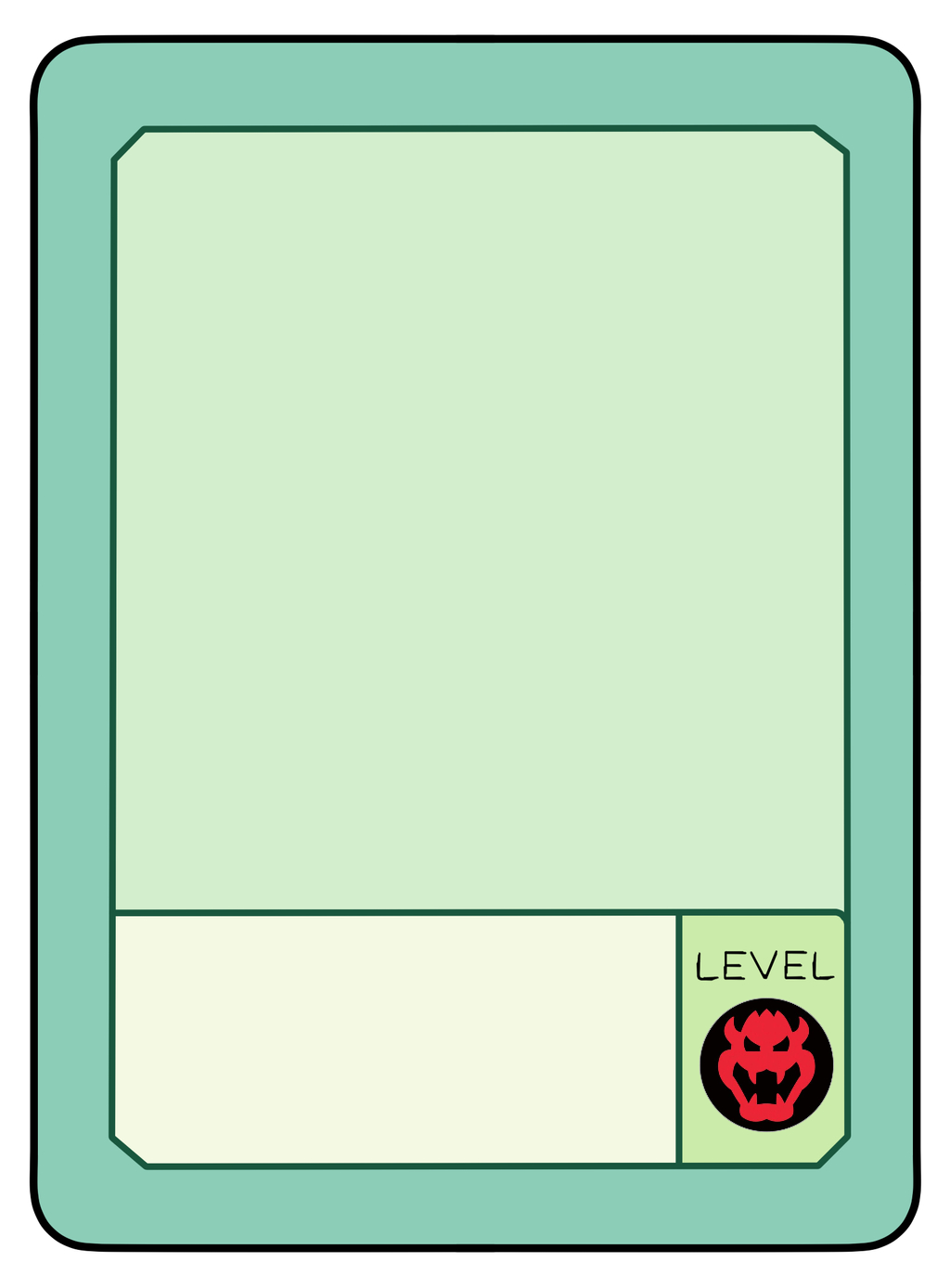 High Quality OC Pow Card Level bowser's minions character Blank Meme Template