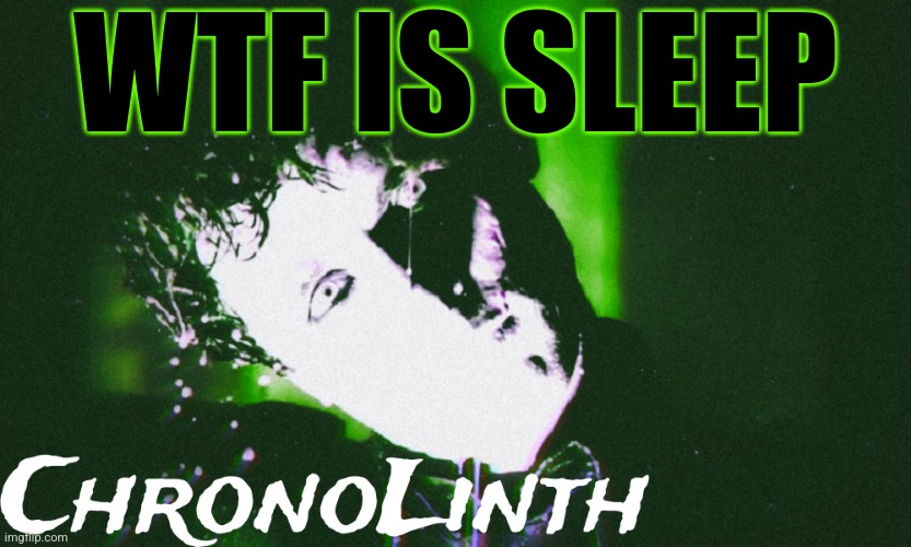 Chronolinth Green Day template | WTF IS SLEEP | image tagged in chronolinth green day template | made w/ Imgflip meme maker