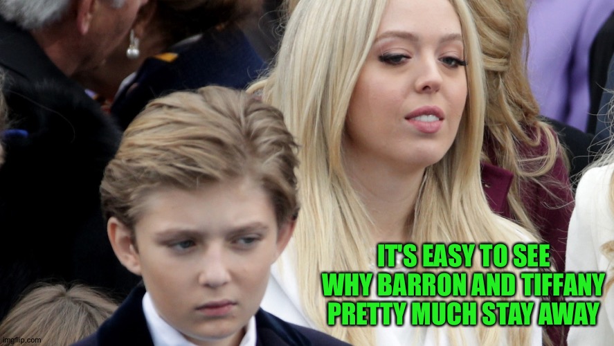 IT'S EASY TO SEE WHY BARRON AND TIFFANY PRETTY MUCH STAY AWAY | made w/ Imgflip meme maker