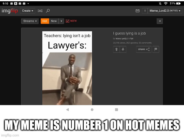 Only happened one other time in September | MY MEME IS NUMBER 1 ON HOT MEMES | made w/ Imgflip meme maker