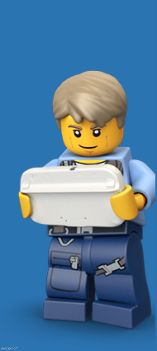 why does chase mccain look like that ? | image tagged in chase mccain holding a real life wii u gamepad,lego city,lego,lego city undercover,chase mccain | made w/ Imgflip meme maker