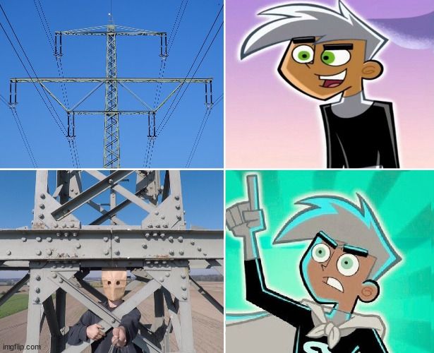 Danny Phantom meme template | image tagged in danny phantom,template,drake meme,lattice climbing,baghead,disappointed black guy | made w/ Imgflip meme maker