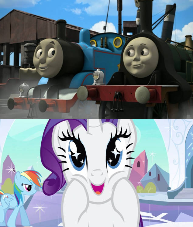 Rarity ships Thomas x Emily Blank Meme Template