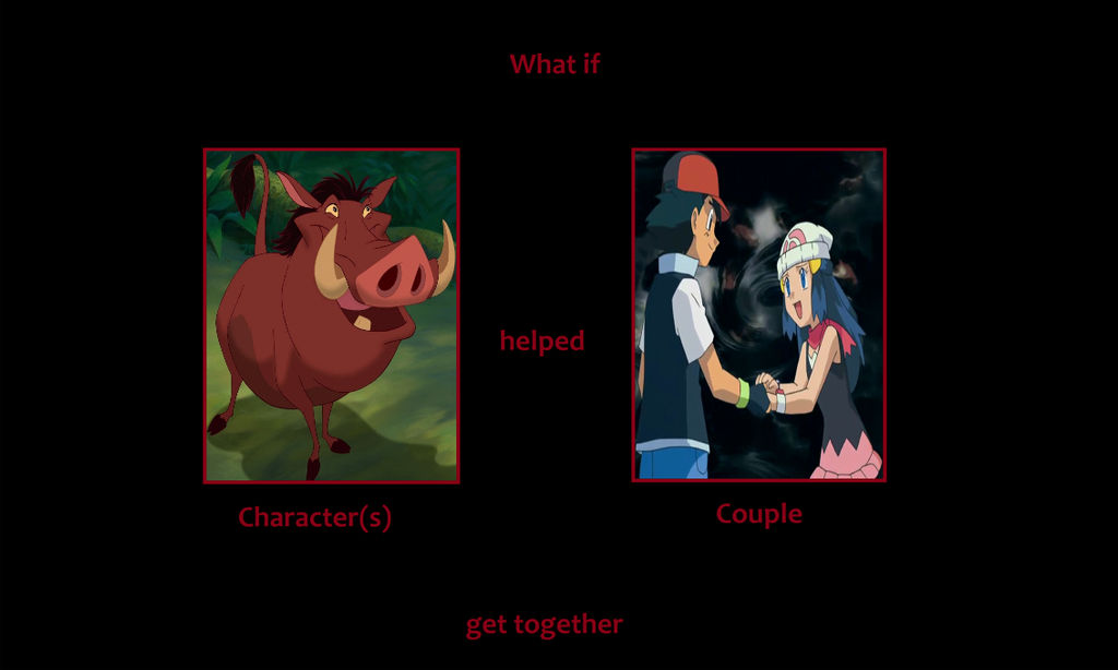 Pumbaa helps Pearl get together Blank Meme Template