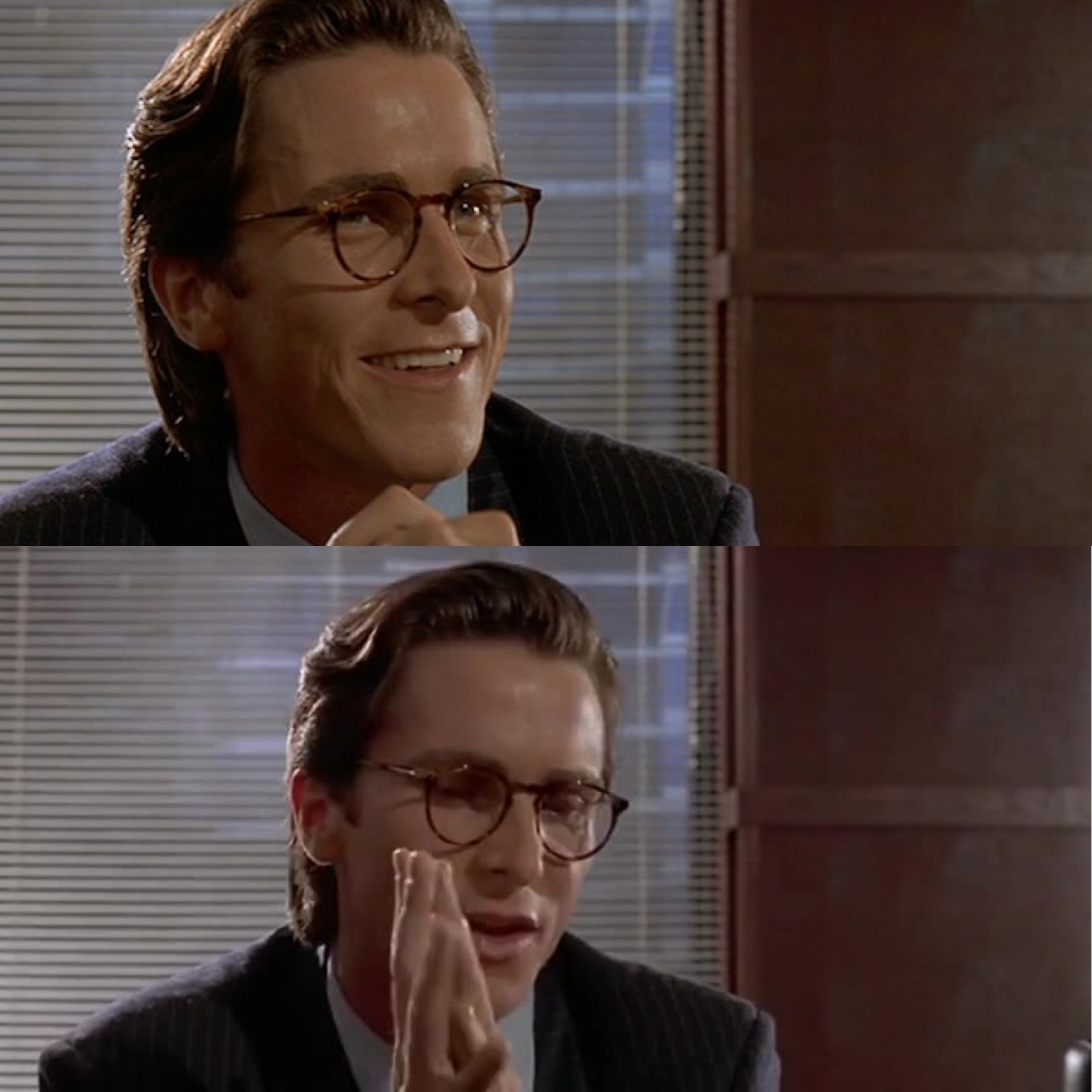 Patrick Bateman Impressive Blank Meme Template