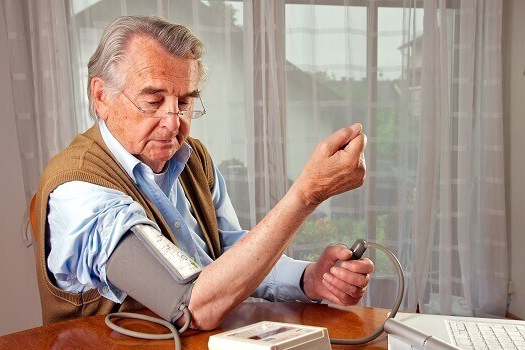 Old Man Taking Blood Pressure Blank Meme Template