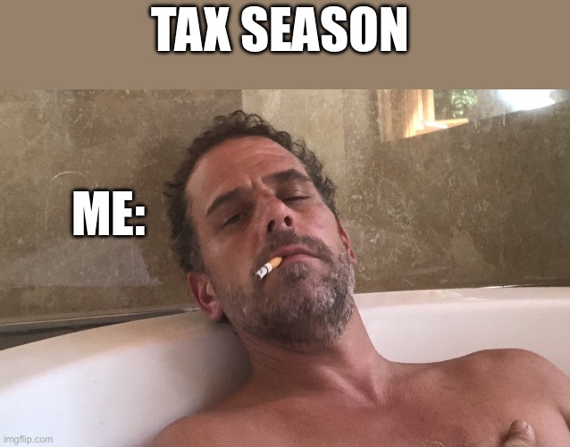 Taxes | TAX SEASON; ME: | image tagged in taxes | made w/ Imgflip meme maker