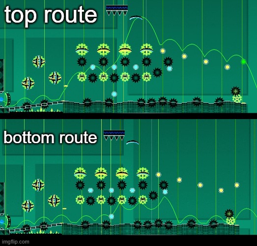which one would you go to | top route; bottom route | made w/ Imgflip meme maker