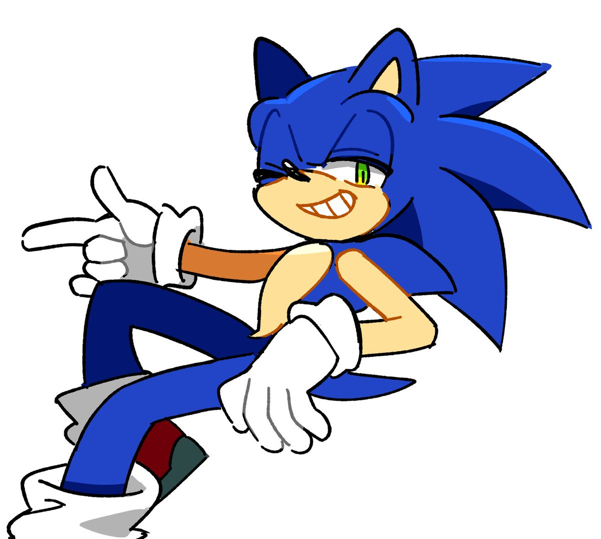 High Quality sonic winking Blank Meme Template