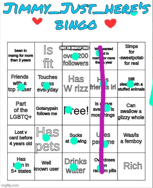 BINGO | (NOT ON IMGFLIP THO) | image tagged in jimmy_just_here's bingo,dragonz | made w/ Imgflip meme maker