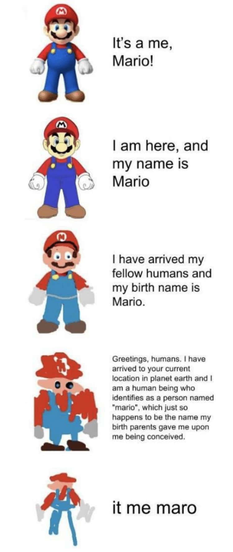 Its a me mario Blank Meme Template