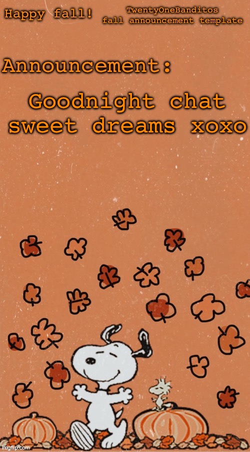 Sweet dreams dont let the bed bugs bite xoxo | Goodnight chat sweet dreams xoxo | image tagged in t1b fall ann temp | made w/ Imgflip meme maker