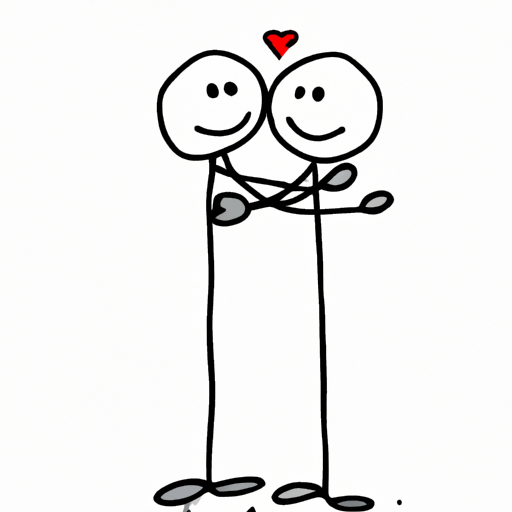 High Quality Love hug two stickman Blank Meme Template