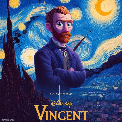 Vincent Van gogh Disney Movie Poster | made w/ Imgflip meme maker