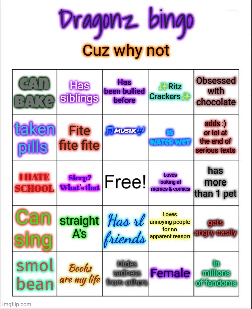 https://imgflip.com/memetemplate/493389430/Dragonz-bingo | image tagged in dragonz bingo | made w/ Imgflip meme maker