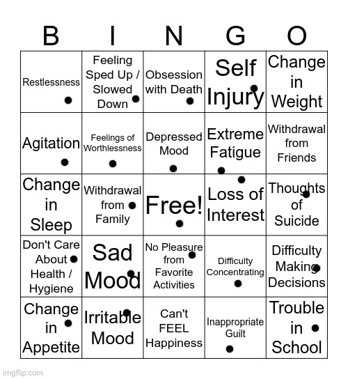 aaaaaaaaa | image tagged in depression bingo 1 | made w/ Imgflip meme maker