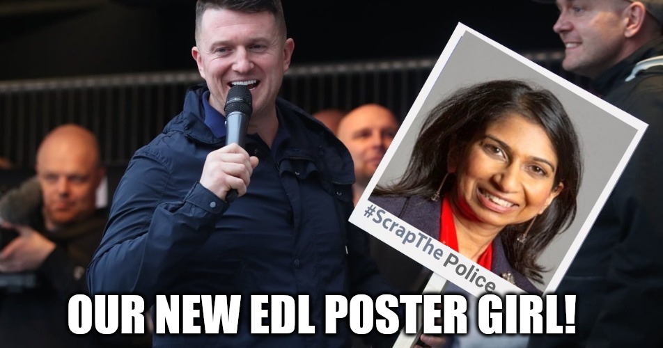 Tommy's new girl | OUR NEW EDL POSTER GIRL! Police | image tagged in tommy boy,fascism,thugs | made w/ Imgflip meme maker