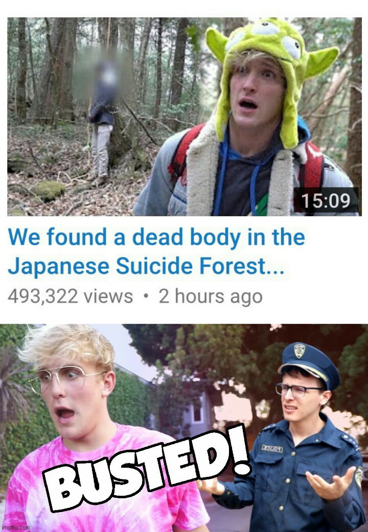 Now I know this logan paul video has been going around for a while, but I just realized how absolutely disgusting the topic is. | made w/ Imgflip meme maker