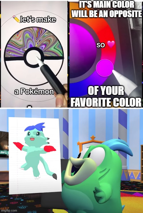 I just realized that Fishy Boopkin's favorite color is red | IT'S MAIN COLOR WILL BE AN OPPOSITE; OF YOUR FAVORITE COLOR | made w/ Imgflip meme maker