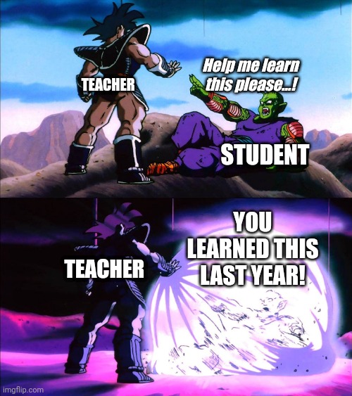 Turles | Help me learn this please...! TEACHER; STUDENT; YOU LEARNED THIS LAST YEAR! TEACHER | image tagged in turles | made w/ Imgflip meme maker