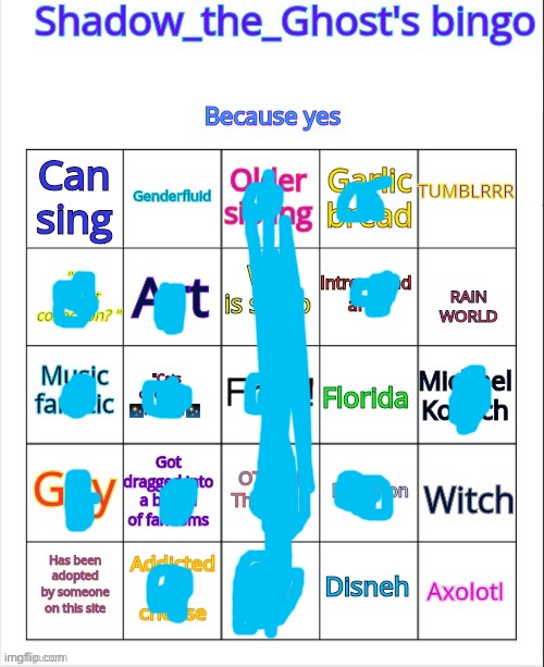 Shadow_the_Ghost's bingo | image tagged in shadow_the_ghost's bingo | made w/ Imgflip meme maker