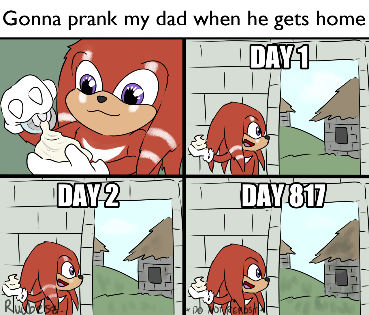 High Quality Knuckles Blank Meme Template