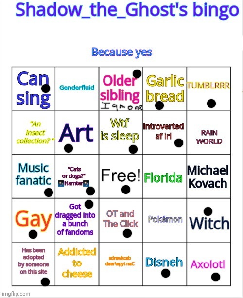 Yayyy | image tagged in shadow_the_ghost's bingo | made w/ Imgflip meme maker