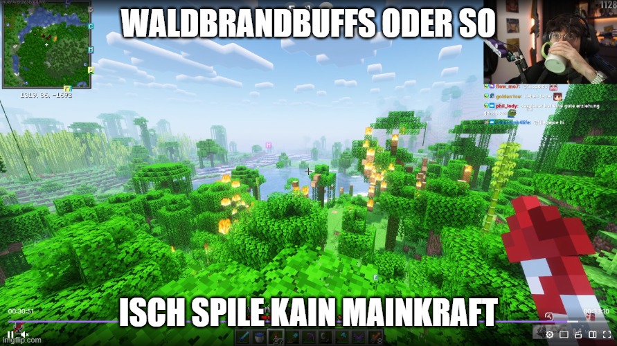 WALDBRANDBUFFS ODER SO; ISCH SPILE KAIN MAINKRAFT | made w/ Imgflip meme maker