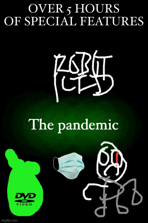 Robot Kid Pandemic Special DVD Cover | OVER 5 HOURS OF SPECIAL FEATURES; The pandemic | image tagged in dvd,2021 | made w/ Imgflip meme maker
