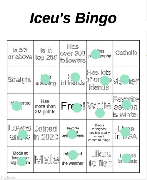 No bingo sadly | image tagged in iceu's bingo | made w/ Imgflip meme maker