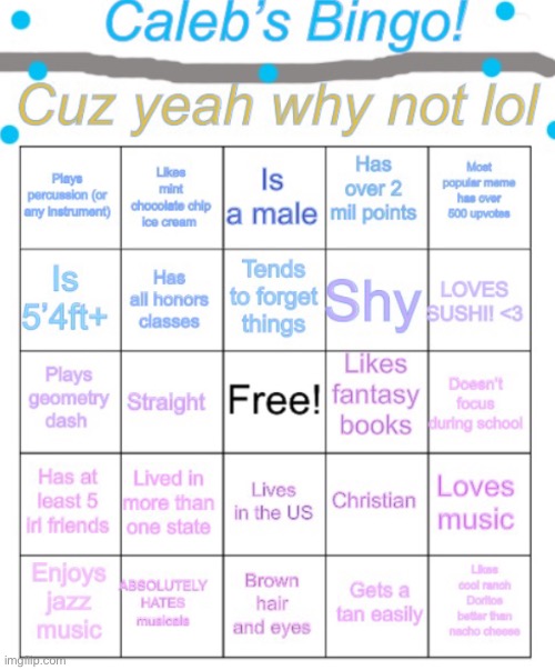 THAT TOOK FOREEEEVRR | image tagged in caleb s bingo | made w/ Imgflip meme maker