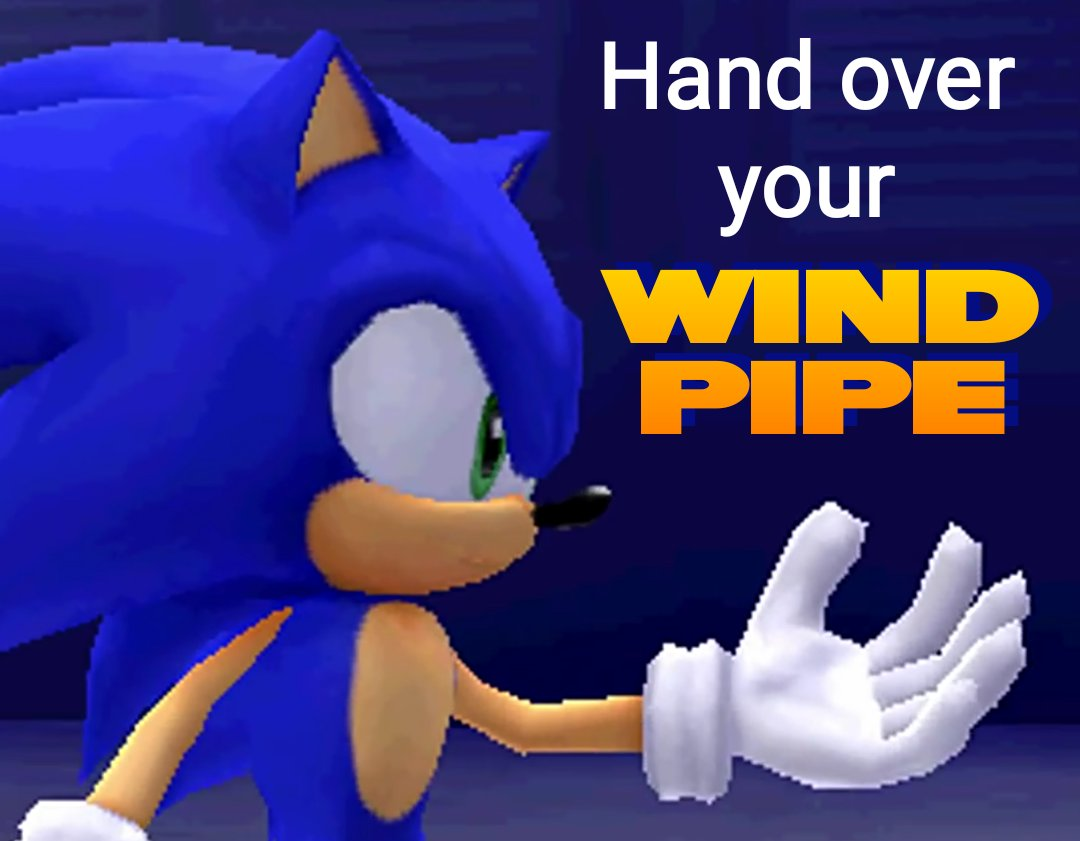 High Quality sonic hand over your wind pipe Blank Meme Template