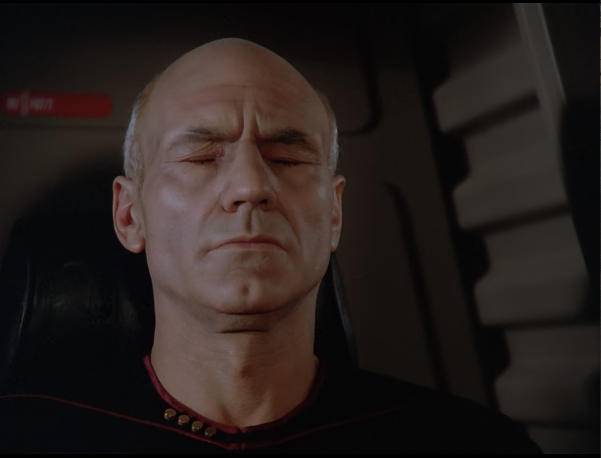 Picard vs inner struggle Blank Meme Template