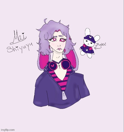 second thing I drew was shiyuyu's oc (also gn guys) | made w/ Imgflip meme maker