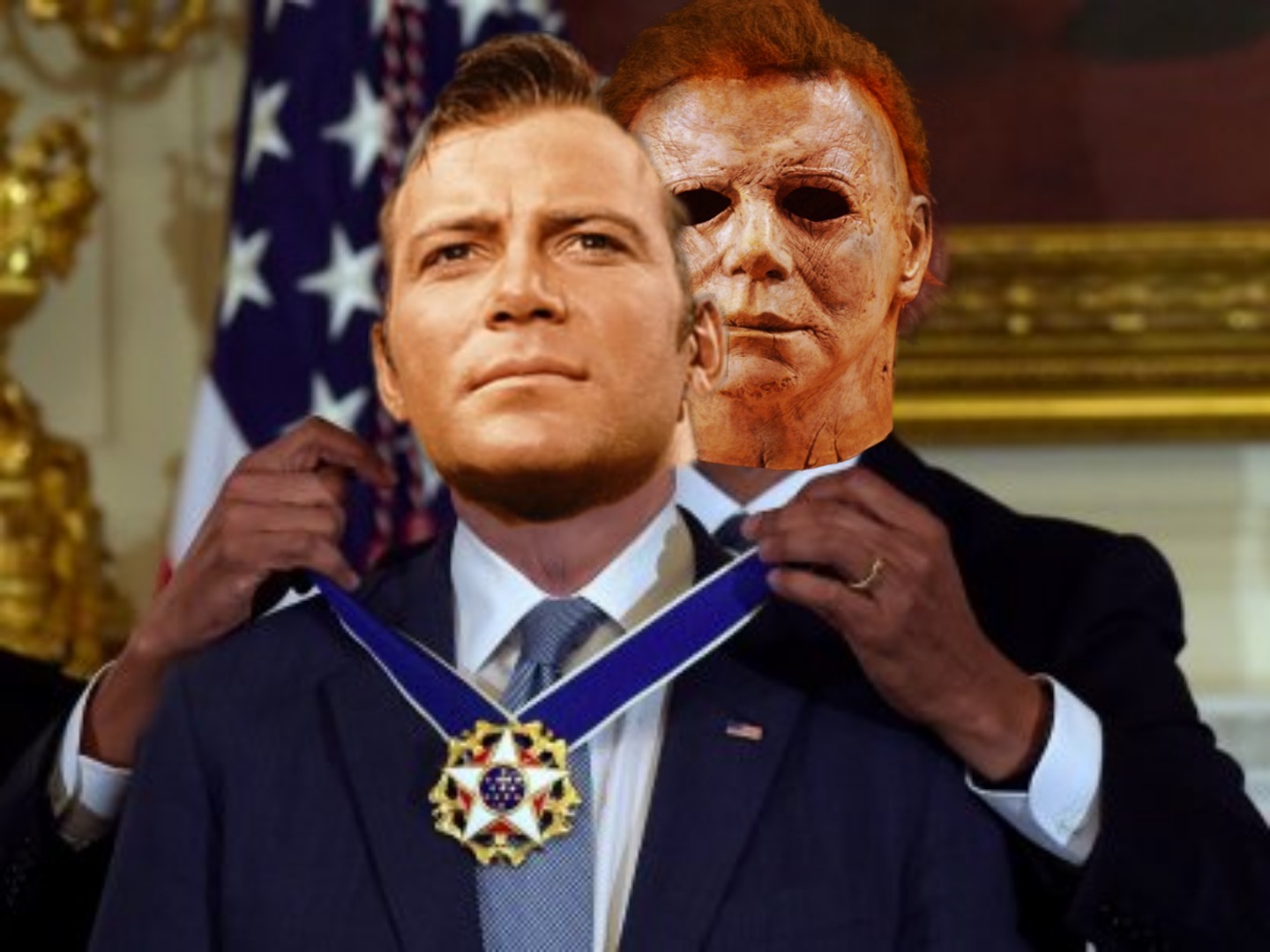 Shatner Myers medal Blank Meme Template