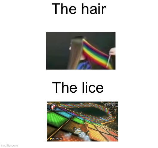 The hair; The lice | made w/ Imgflip meme maker