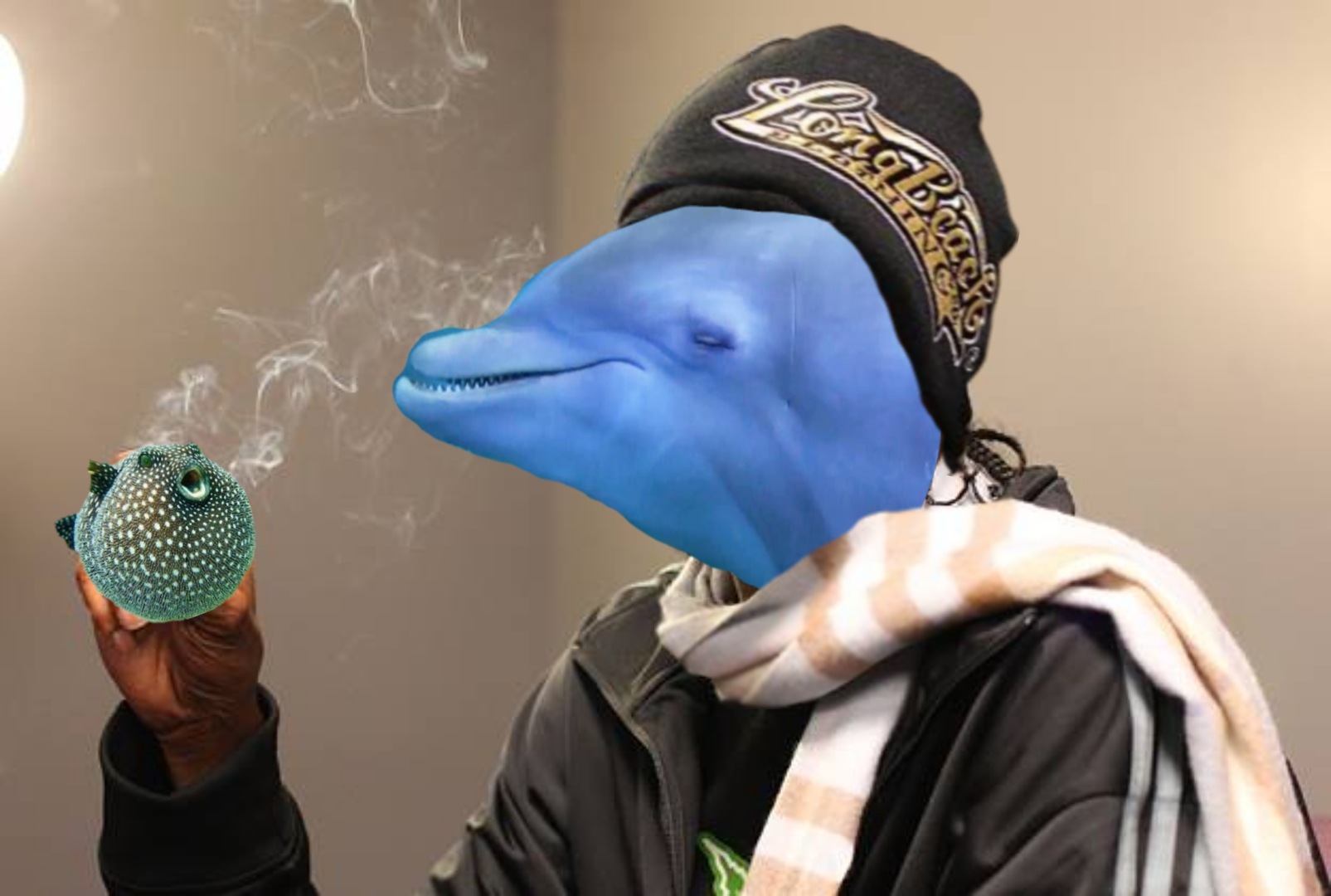 High Quality Snoop Dolphin Puffer Fish Blank Meme Template