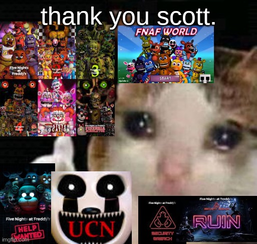 thank you, scott. youve built a thriving community, all by yourself. we will miss you, but understand your reason for retiring.  | thank you scott. | image tagged in sad thumbs up cat | made w/ Imgflip meme maker