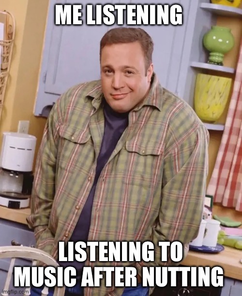 Kevin James shrug | ME LISTENING; LISTENING TO MUSIC AFTER NUTTING | image tagged in kevin james shrug | made w/ Imgflip meme maker
