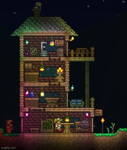 Rate my building | image tagged in terraria | made w/ Imgflip meme maker