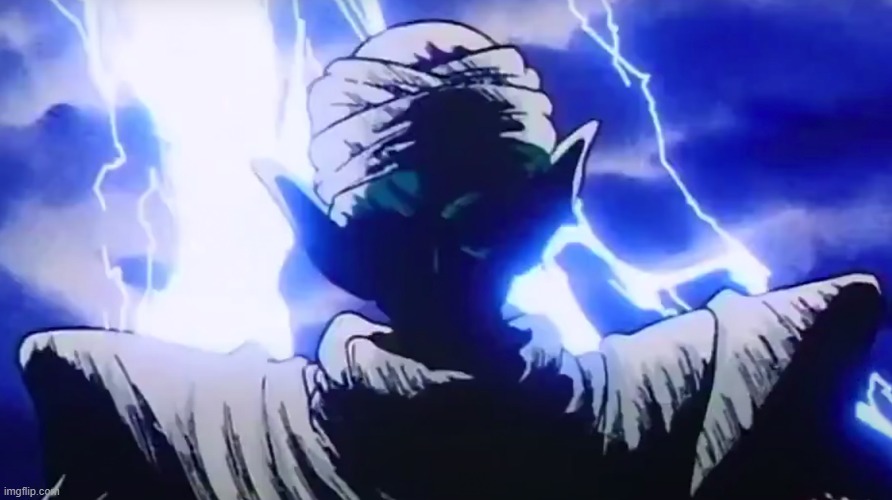 Piccolo Lightning Stare | image tagged in piccolo lightning stare | made w/ Imgflip meme maker