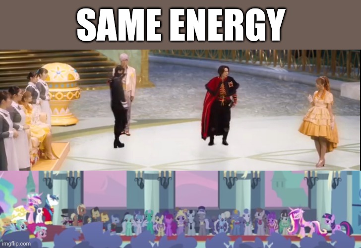 Same Energy (My Little Pony and King-Ohger Version). | SAME ENERGY | image tagged in my little pony,super sentai | made w/ Imgflip meme maker