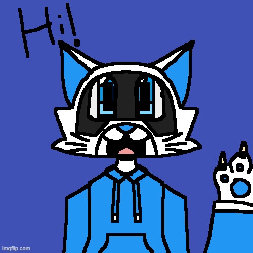 Hello! (art by me) | image tagged in furry,art | made w/ Imgflip meme maker